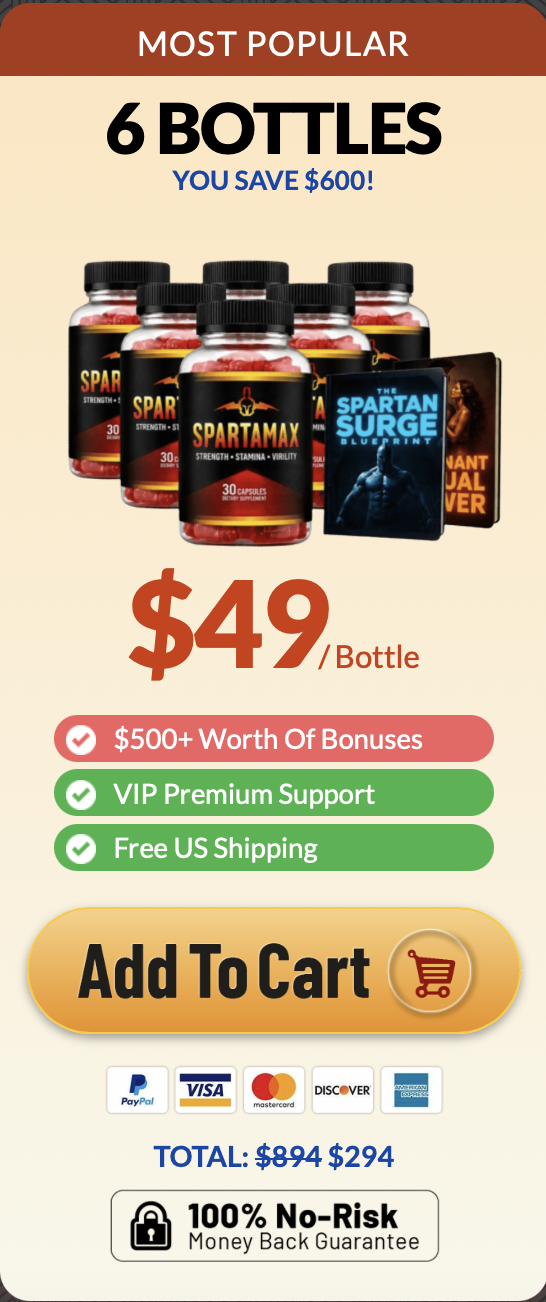 Spartamax six bottle package